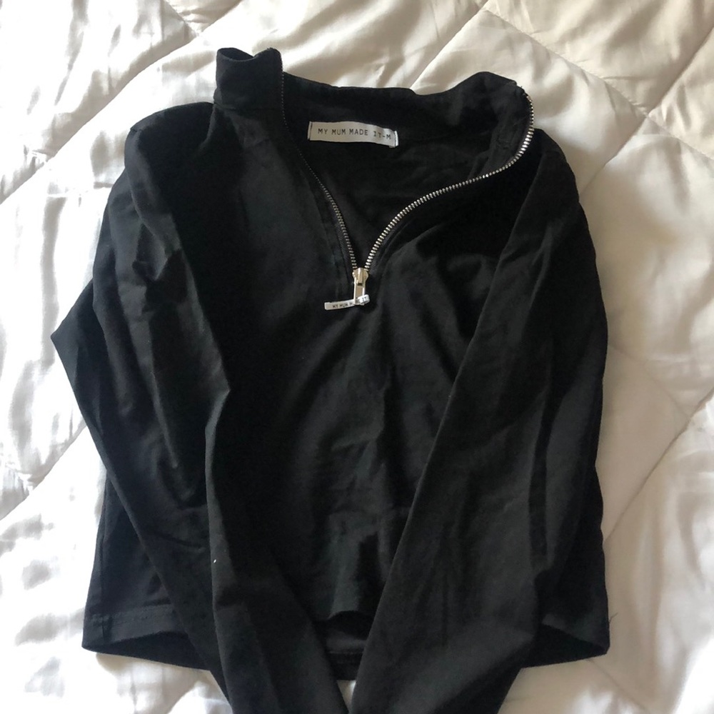 Cropped half zip